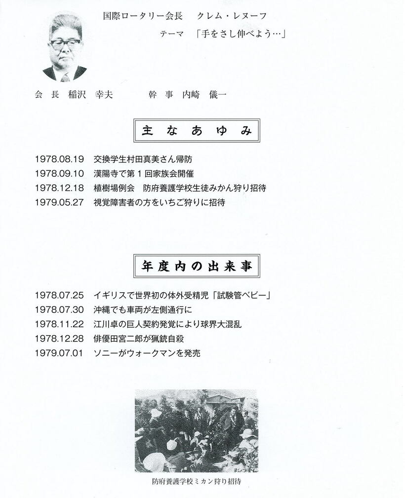 1978～1979年のあゆみ