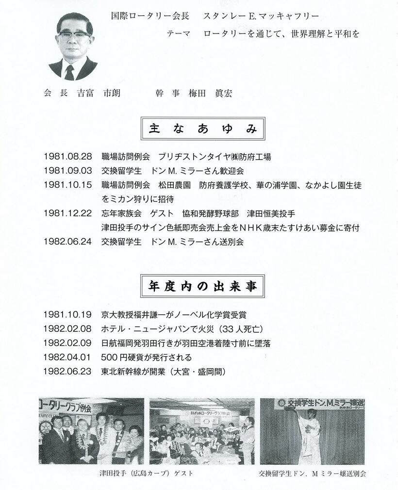 1981～1982年のあゆみ