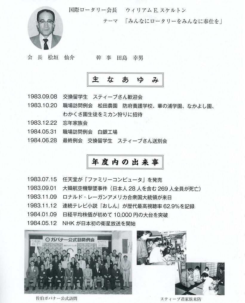 1983～1984年のあゆみ